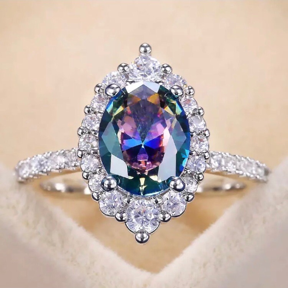 NEW Luxury 💎 Diamond Bague Sterling Silver Ring - Picture 2 of 8